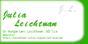 julia leichtman business card